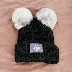Disney x Love Your Melon - Minnie Mouse Beanie with Purple Poms,  Brand New!